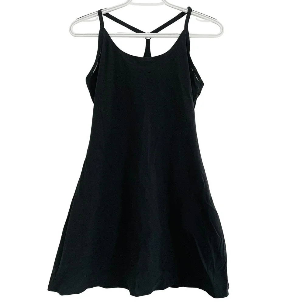 Outdoor Voices Black Exercise Dress Women Small Built-in Shorts Activewear Small